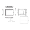 GOT5100T-834 10.4" Fanless Touch Panel PC Dimension